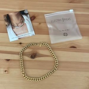 NWOT Electric Picks Gold Harden Choker 14 inches with 2 inch extender